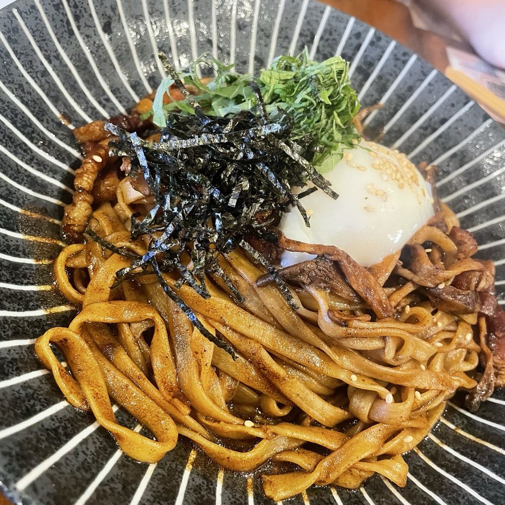 Wasuta Pasta - Fettuccine Black Garlic, Oyster Mushroom and Bacob - Japanese Near Me - Richmond, British Columbia Wasuta Pasta - Fettuccine Black Garlic, Oyster Mushroom and Bacob - Japanese Near Me - Richmond, British Columbia