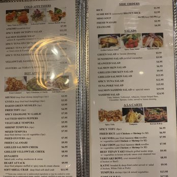 Tokyo Sushi - Main Menu - Sushi Bars Near Me - Valencia, California