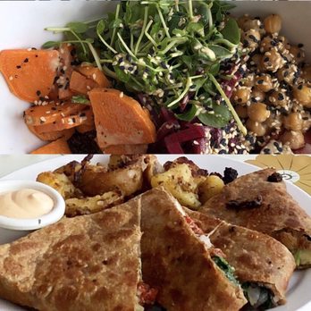 Hello Toast - Buddha bowl and vegetarian Quesadillas with house roasted potatoes - Breakfast & Brunch Near Me - Kamloops, British Columbia Hello Toast - Buddha bowl and vegetarian Quesadillas with house roasted potatoes - Breakfast & Brunch Near Me - Kamloops, British Columbia