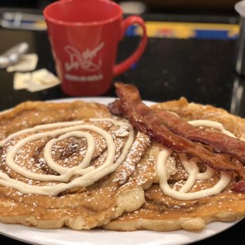 Ruby Slipper Decatur - Pancakes with crisp bacon. - Breakfast & Brunch Near Me - New Orleans, Louisiana Ruby Slipper Decatur - Pancakes with crisp bacon. - Breakfast & Brunch Near Me - New Orleans, Louisiana