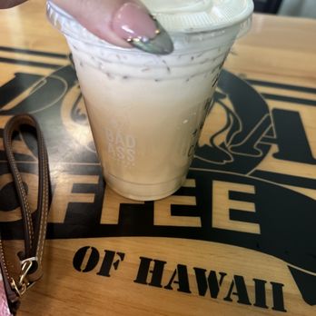 Bad Ass Coffee - Coconut maccadamia iced latte with coconut cream - Coffee & Tea Near Me - Hesperia, California Bad Ass Coffee - Coconut maccadamia iced latte with coconut cream - Coffee & Tea Near Me - Hesperia, California