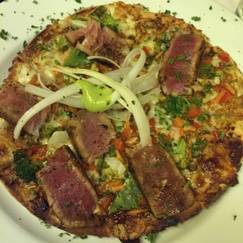 Vino Vino - Blackened Tuna Pizza (Happy Hour) - Salad Near Me - Columbus, Ohio Vino Vino - Blackened Tuna Pizza (Happy Hour) - Salad Near Me - Columbus, Ohio