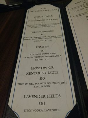Menu photo 5 Old Seelbach Bar Louisville, KY Menu photo 5 Old Seelbach Bar Louisville, KY