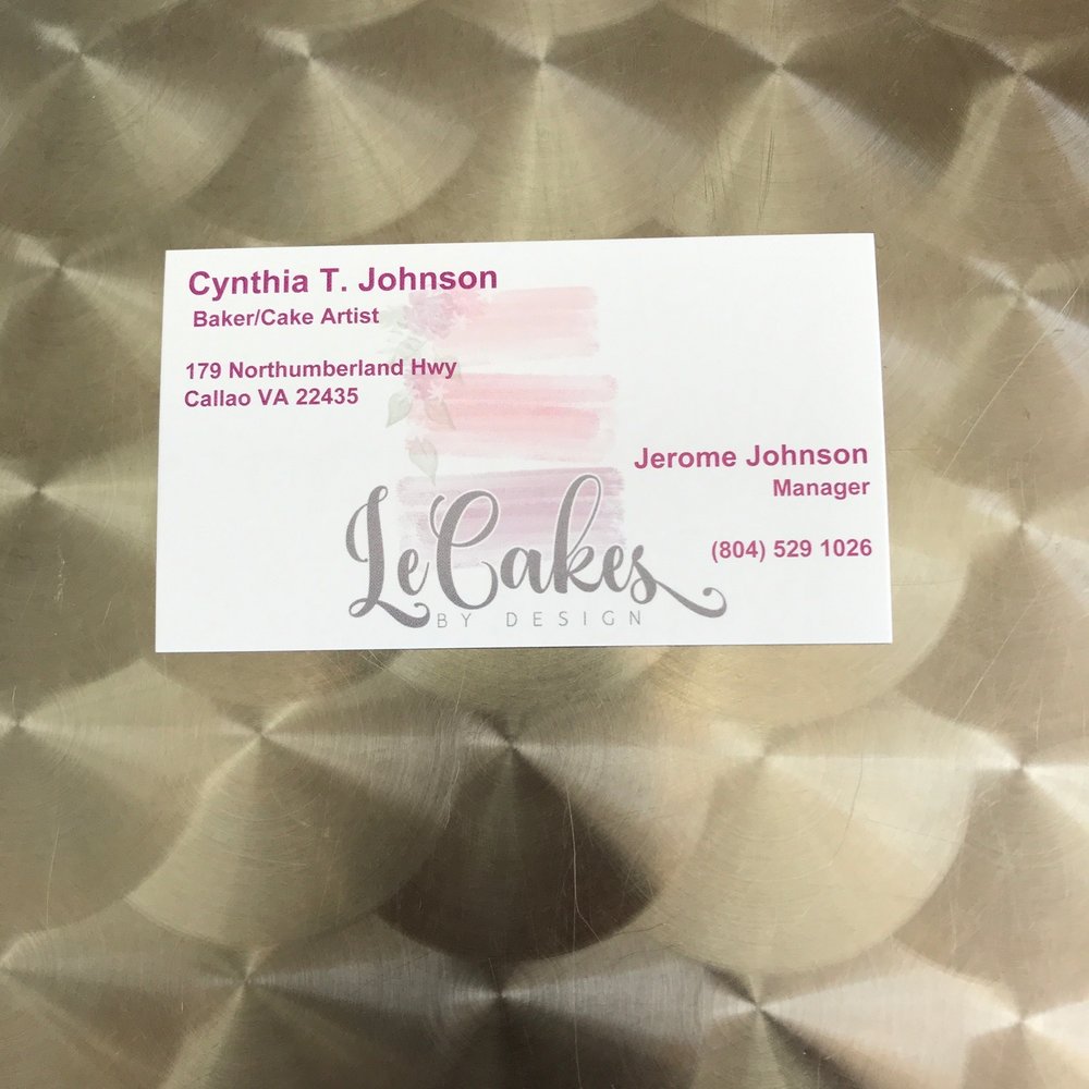 Le Cakes - Business card - Desserts Near Me - Callao, Virginia