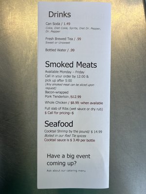 Menu photo 2 The Red Tie Meat Shop Newport, AR Menu photo 2 The Red Tie Meat Shop Newport, AR