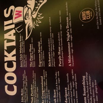 Werewolf - Cocktail menu - Breakfast & Brunch Near Me - San Diego, California Werewolf - Cocktail menu - Breakfast & Brunch Near Me - San Diego, California