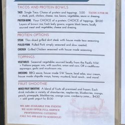HAPPENINGS - Menu