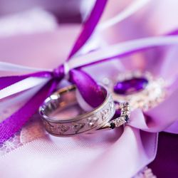 Goldfields Jewelers - The rings as captured by the photographer - custom engraving on my husband's!