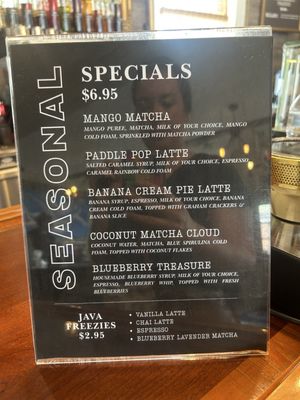 Menu photo 1 Java Smugglers Boonton, NJ