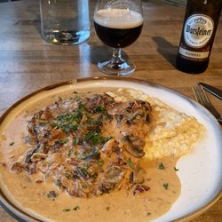 Wienerstube Restaurant - Jager schnitzel with Cheese Spaetzle