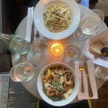 Pepe Giallo - Greek Insalata with shrimp - Italian Near Me - New York, New York Pepe Giallo - Greek Insalata with shrimp - Italian Near Me - New York, New York