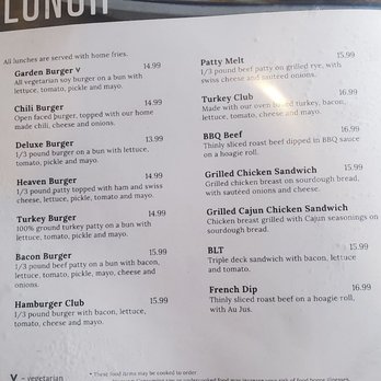Heaven On Earth - Lunch Menu - Bakeries Near Me - Azalea, Oregon