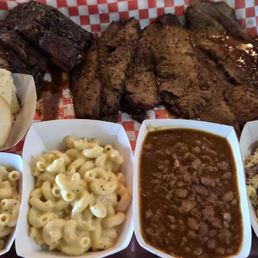 Tri tip baby back ribs Brisket mac and cheese Baked beans coleslaw