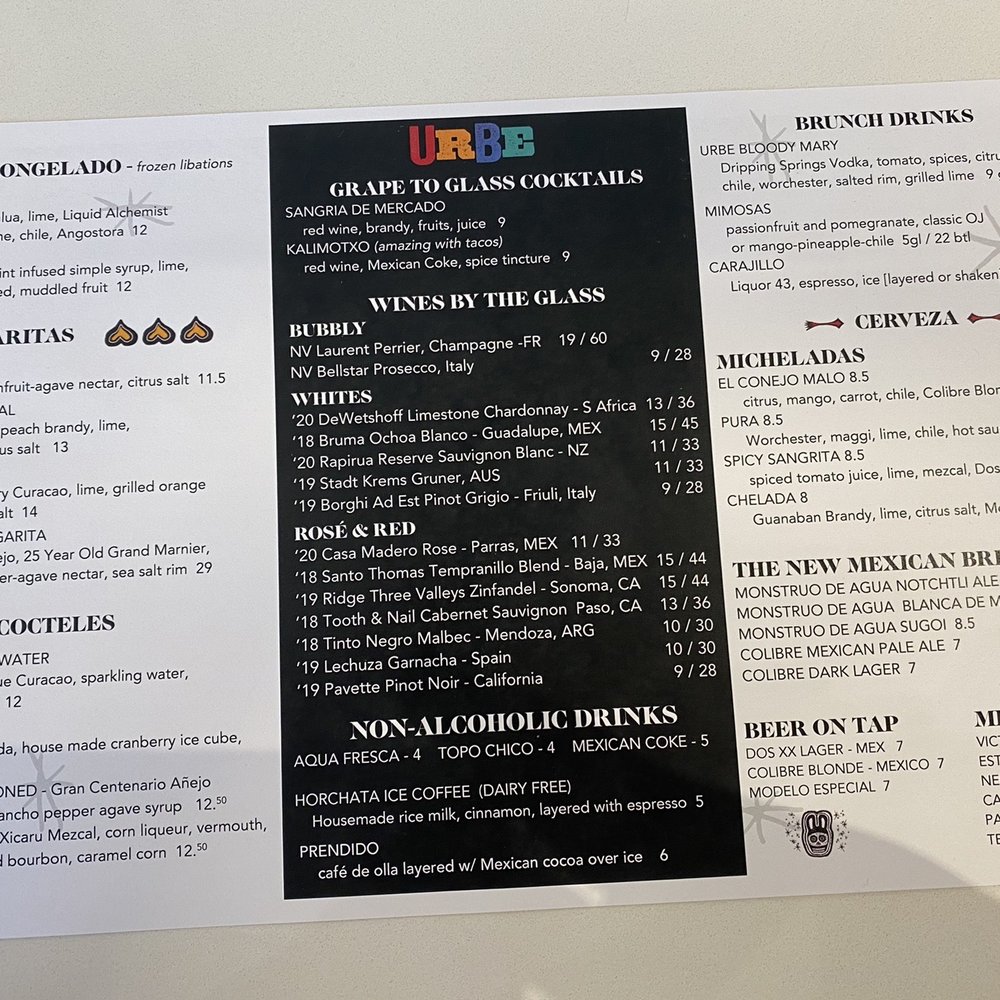 Urbe - Menu - Mexican Near Me - Houston, Texas Urbe - Menu - Mexican Near Me - Houston, Texas