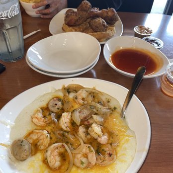 Dame's Chicken and Waffles - Mimi's Sassy Shrimp - New American Near Me - Cary, North Carolina Dame's Chicken and Waffles - Mimi's Sassy Shrimp - New American Near Me - Cary, North Carolina