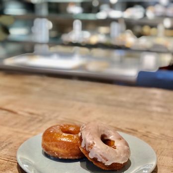 Swiss Bakery - Glazed doughnut and vegan coffee doughnut - Bakeries Near Me - Vancouver, British Columbia