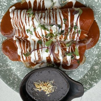 Flor De Maiz - Shrimp Enchiladas with beans - Cocktail Bars Near Me - Santa Barbara, California Flor De Maiz - Shrimp Enchiladas with beans - Cocktail Bars Near Me - Santa Barbara, California