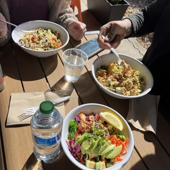 Mixed Greens - Ahi bowl, tiki masala and a Baja bowl - Salad Near Me - Saint George, Utah Mixed Greens - Ahi bowl, tiki masala and a Baja bowl - Salad Near Me - Saint George, Utah