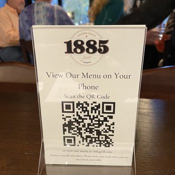 1885 Grill - QR code for menu - Seafood Near Me - Acworth, Georgia 1885 Grill - QR code for menu - Seafood Near Me - Acworth, Georgia