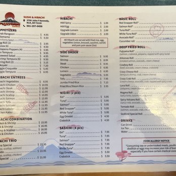 Fujiyama Express - Updated Menu (front) - Sushi Bars Near Me - North Little Rock, Arkansas Fujiyama Express - Updated Menu (front) - Sushi Bars Near Me - North Little Rock, Arkansas