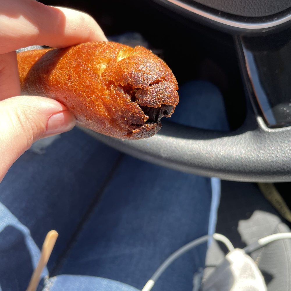Corn dog from the kids meal I ordered at sonic