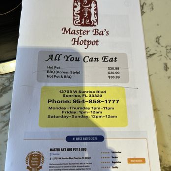 Master Ba's Hot Pot & BBQ - Hot Pot Near Me - Sunrise, Florida Master Ba's Hot Pot & BBQ - Hot Pot Near Me - Sunrise, Florida