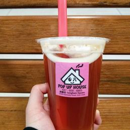 Passion Fruit Tea with Popping Boba