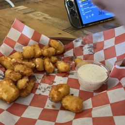 Cheese curds and ranch Cheese curds and ranch