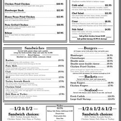 Poskey’s Place - Menu