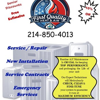First Quality Heat & Air - Time for a Tune Up - Heating & Air Conditioning/HVAC Near Me - Royse City, Texas First Quality Heat & Air - Time for a Tune Up - Heating & Air Conditioning/HVAC Near Me - Royse City, Texas
