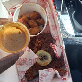 The Red Chickz - Don't forget the come back sauce you also get a piece of bread. - Chicken Shop Near Me - Carlsbad, California