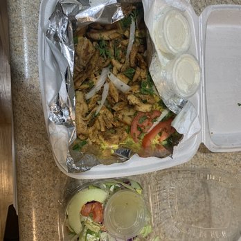 Petra Cafe | Downtown - Greek Salad Chicken Shawarma Platter - Greek Near Me - Indianapolis, Indiana