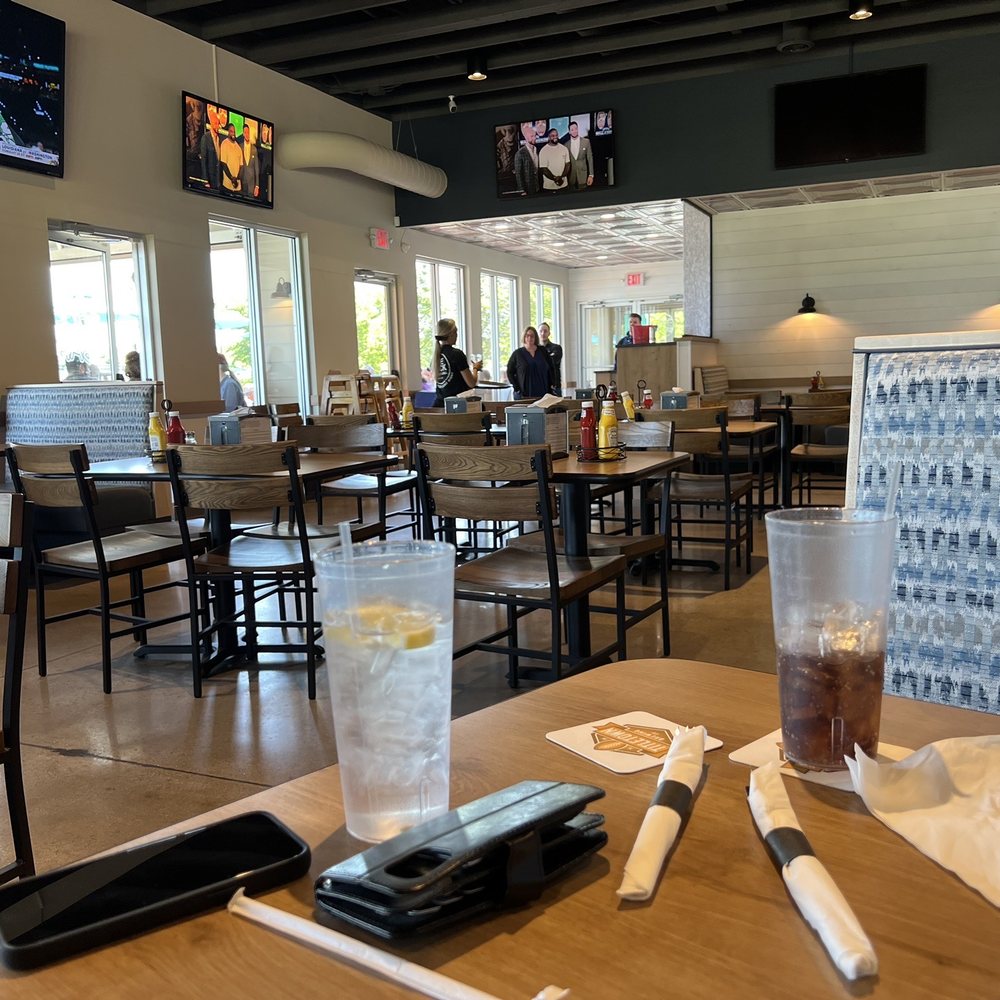 a view of the dining area