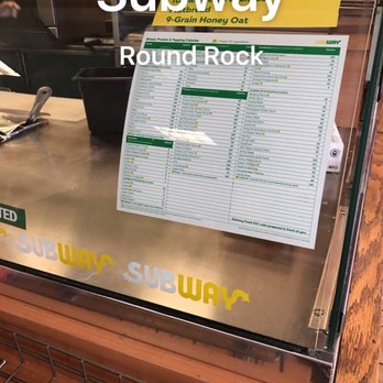Subway - Subway nutrition facts - Sandwiches Near Me - Round Rock, Texas