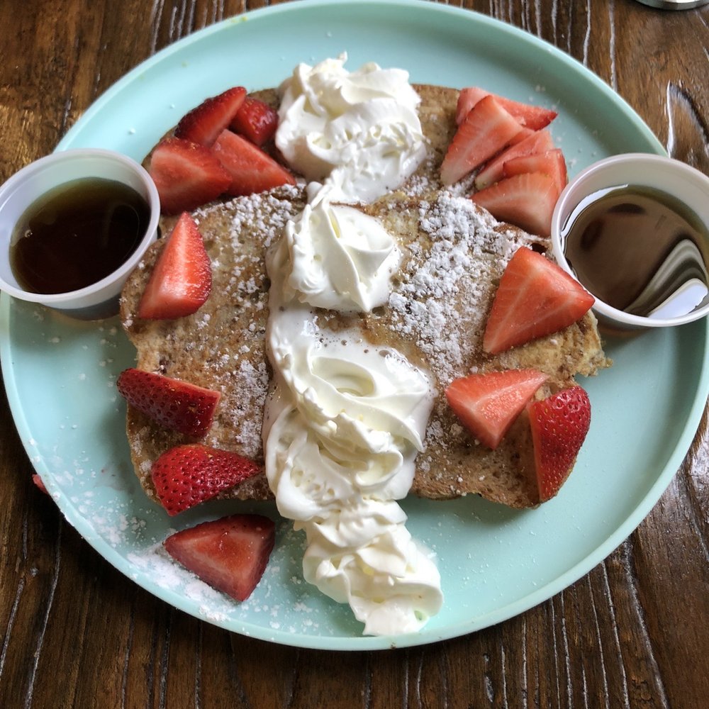 Opportunity Cafe - French toast with strawberries and whip cream - Coffee & Tea Near Me - Excelsior Springs, Missouri