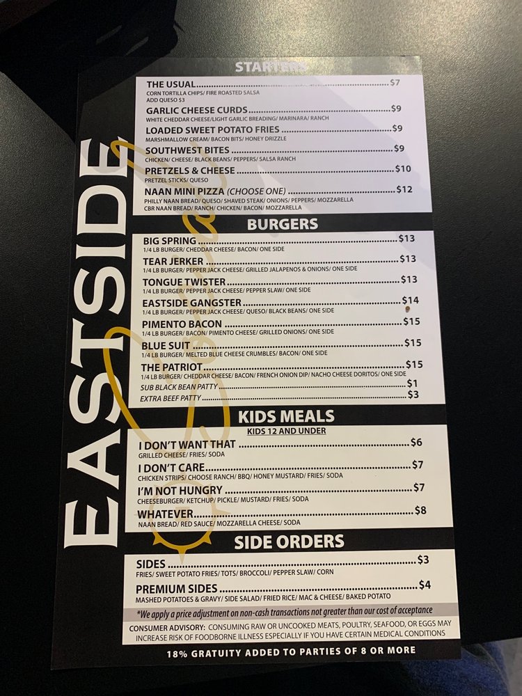 EASTSIDE SOCIAL 113 S Washington St, Neosho, Missouri Sports Bars Restaurant Reviews