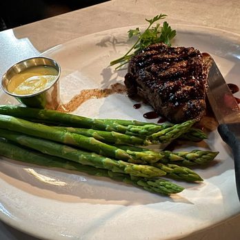 The Warehouse Restaurant - Filet mignon with asparagus. - Seafood Near Me - Marina del Rey, California The Warehouse Restaurant - Filet mignon with asparagus. - Seafood Near Me - Marina del Rey, California