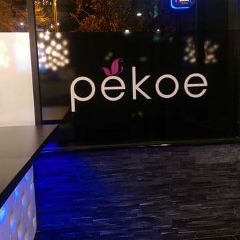 Pekoe - The logos are on the walls/Windows towards the bar side - Coffee & Tea Near Me - San Jose, California