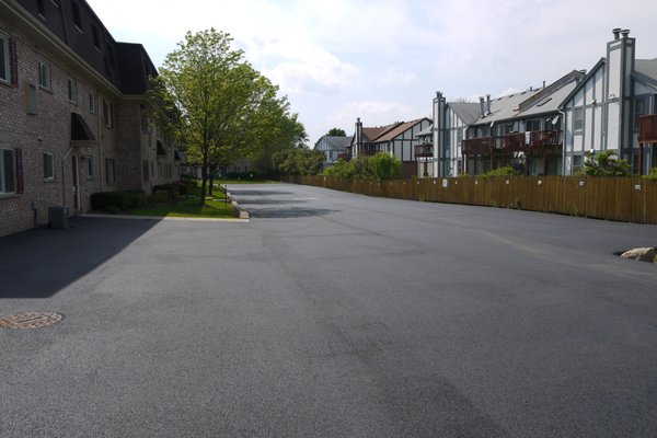Finished residential driveway