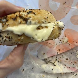 Dunkin' - Butter AND cream cheese on the everything bagel with cream cheese that I ordered