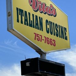 Vito's Italian Cuisine - Sign out front