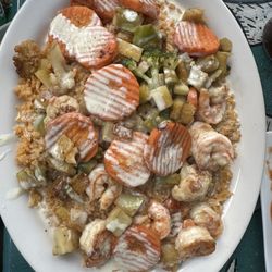 Hawaiian shrimp dinner