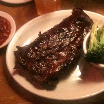 Texas Roadhouse - Half Slab Ribs with Fresh Veggies and Baked Beans - Steakhouses Near Me - Durham, North Carolina Texas Roadhouse - Half Slab Ribs with Fresh Veggies and Baked Beans - Steakhouses Near Me - Durham, North Carolina