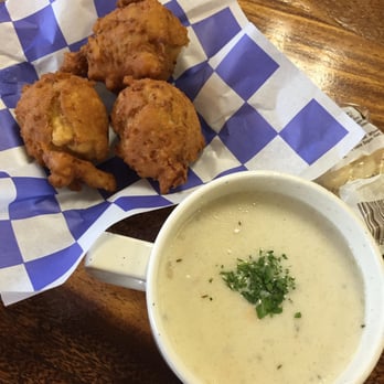 Cape Cod Fish - Hush puppies and clam chowdah - Seafood Near Me - Fort Myers, Florida