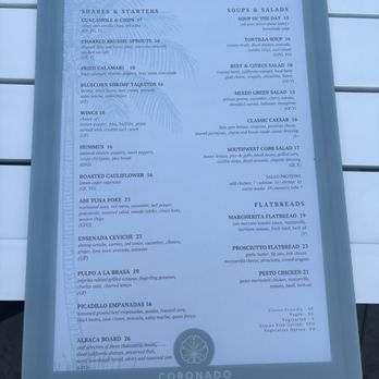ALBACA - Menu - New American Near Me - Coronado, California ALBACA - Menu - New American Near Me - Coronado, California