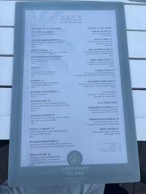 Menu photo 2 ALBACA Coronado, CA Menu photo 2 ALBACA Coronado, CA