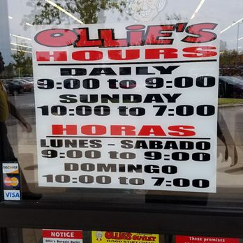 Ollie's Bargain Outlet - Hours - Discount Store Near Me - Kissimmee, Florida Ollie's Bargain Outlet - Hours - Discount Store Near Me - Kissimmee, Florida