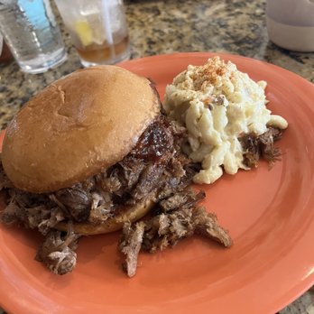 Kountry Kitchen - Pulled pork sandwich with macaroni salad. - American Near Me - Kapaa, Hawaii Kountry Kitchen - Pulled pork sandwich with macaroni salad. - American Near Me - Kapaa, Hawaii