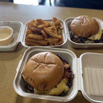 Cow & Cheese - The Doc, beer cheese and Kwame fries. - Burgers Near Me - Maitland, Florida