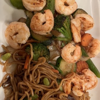 Aggie's Grill Station - 2. Eastern Shrimp with Teriyaki Noodles - American Near Me - Raleigh, North Carolina